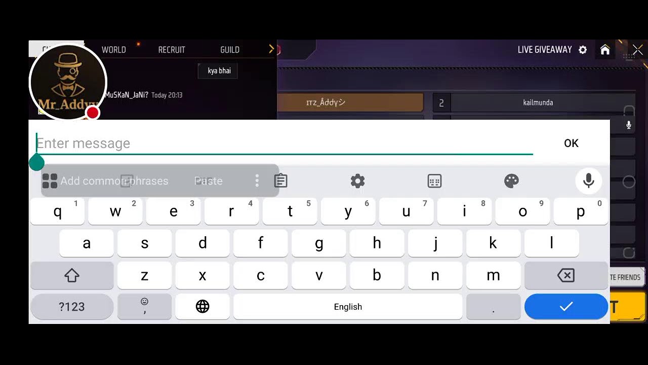 Free fire live Diamond giveaway br custom