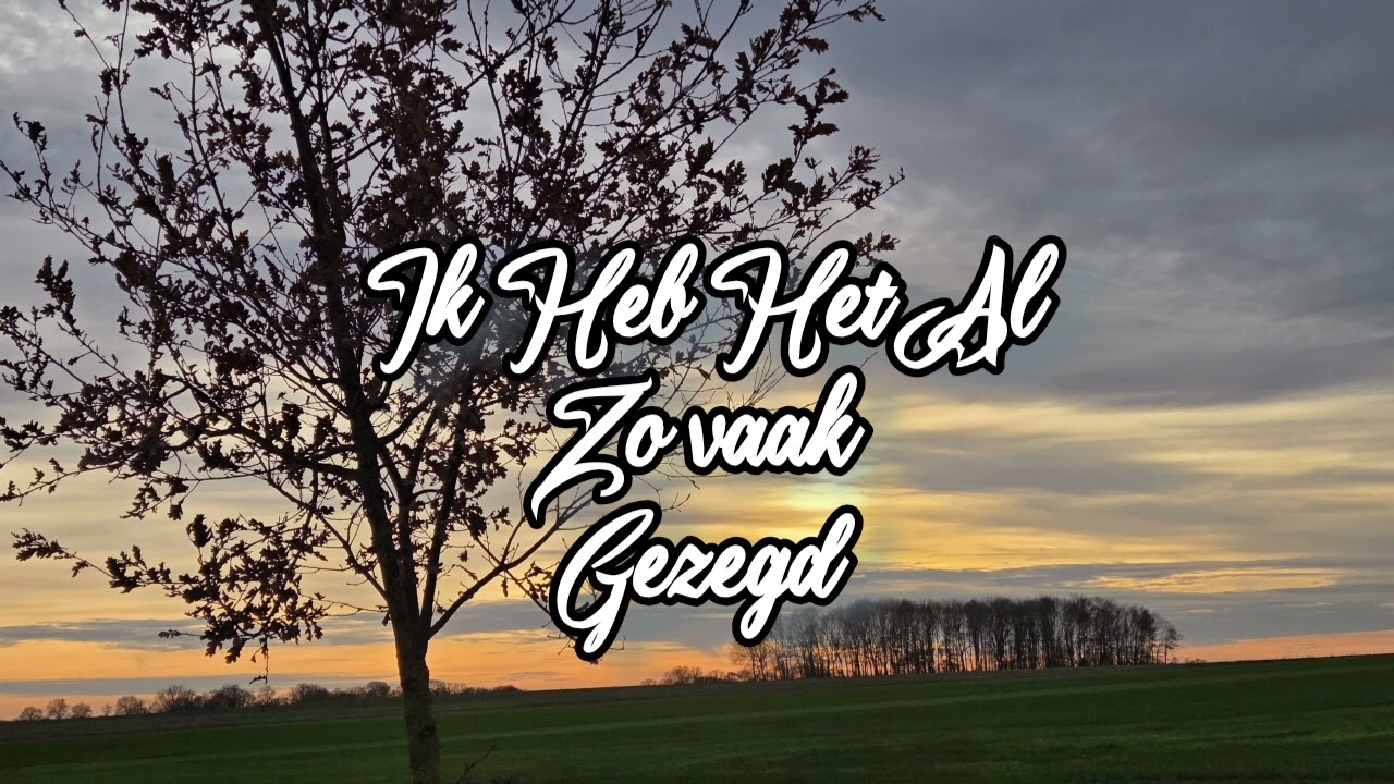 Ik Heb Het Al Zo Vaak Gezegd [ MG Levenslied / Mark Gerritsen ]