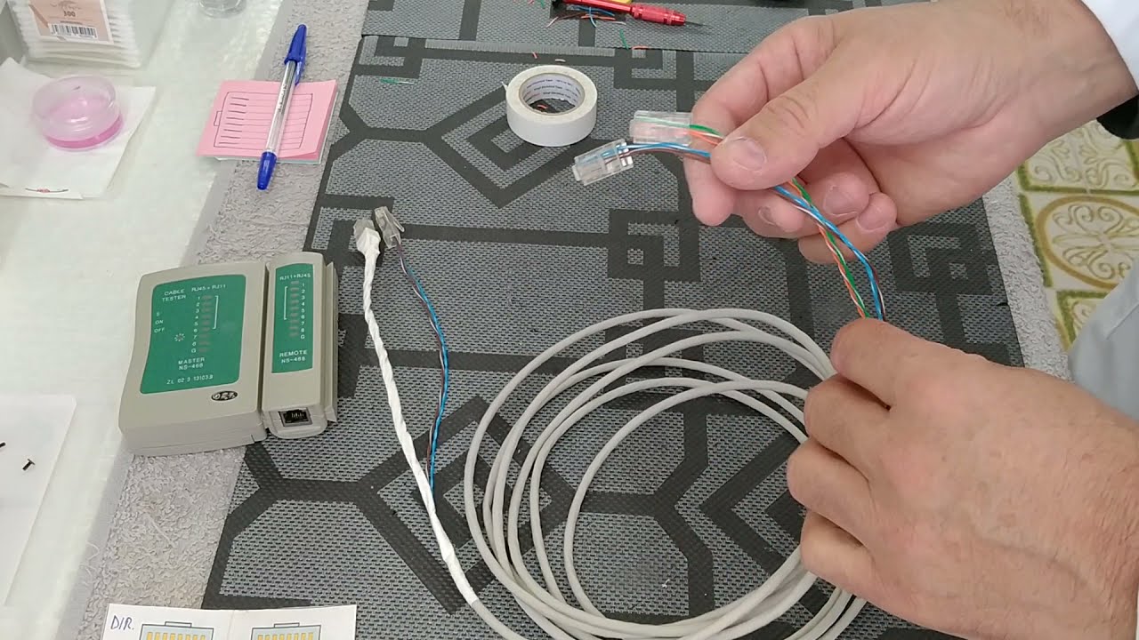 Tutorial 4/4 Parti: Come Sdoppiare Un Solo Cavo Lan (Cat.5e/Cat.6) Usando 2/4 Connettori RJ45