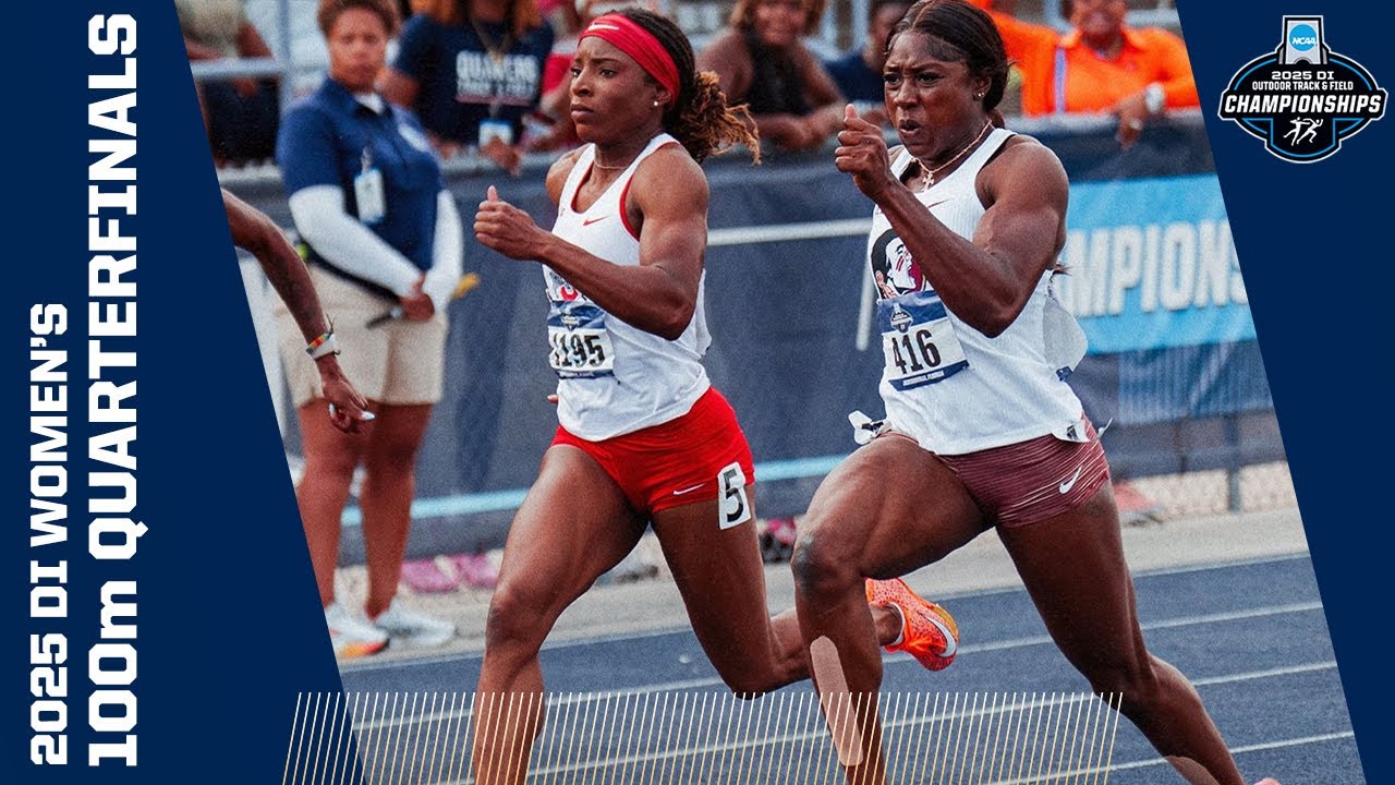 All women's 100 meter quarterfinals from 2025 NCAA outdoor track and field championships