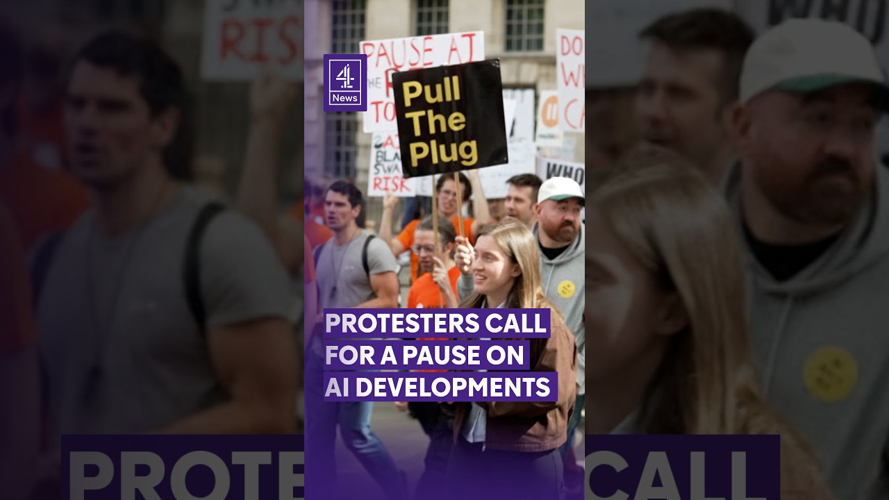 PauseAI activists stage emergency protest outside Downing Street