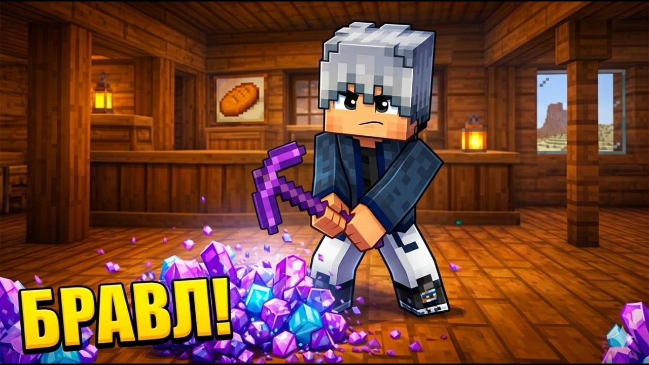 ОГРАБИЛ БАНК! ПЕРВЫЙ МОЙ ТУРНИР! БРАВЛ СТАРС В МАЙНКРАФТ #2