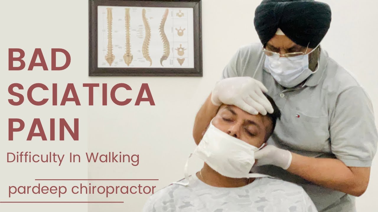 Bad Sciatica Pain Helped! Indian Chiropractor 
