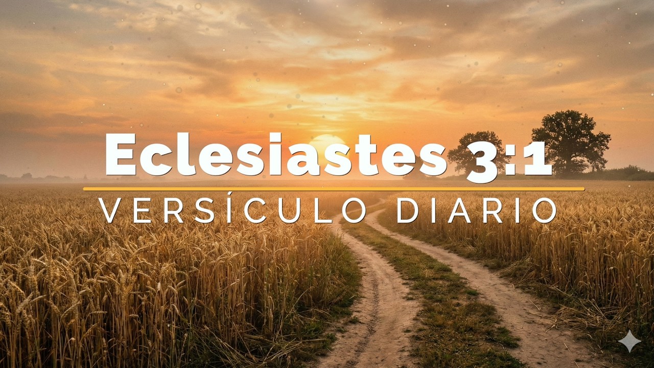 La paz de confiar en el RITMO de Dios - Versículo diario: Eclesiastes 3:1