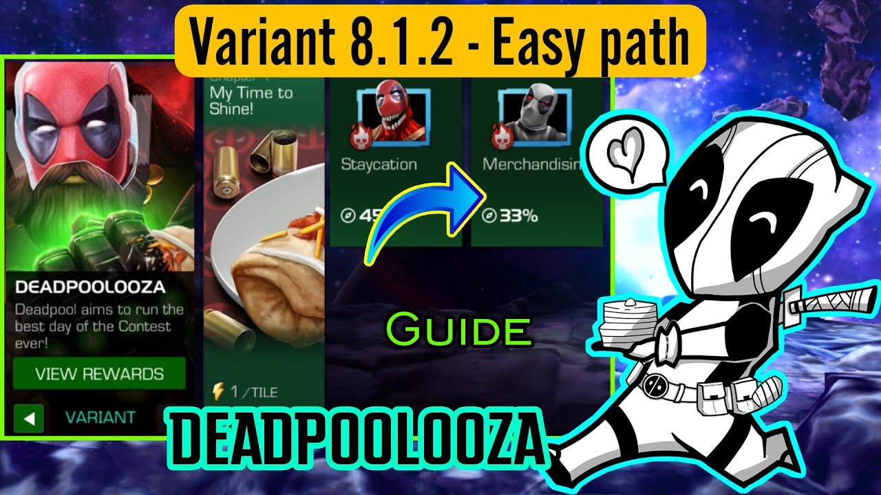 Variant 8.1.2 Easy path - Completion & Guide | DEADPOOLOOZA |  Merchandising