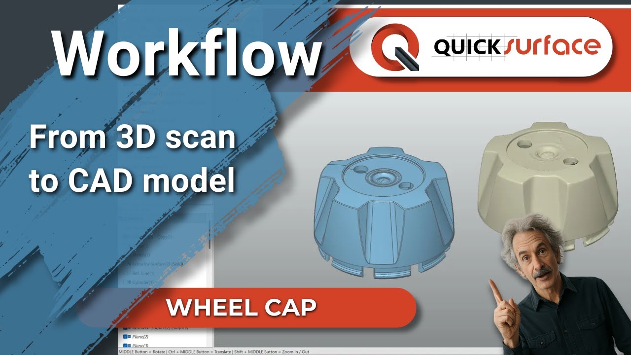 Workflow: Reverse engineering of wheel cap