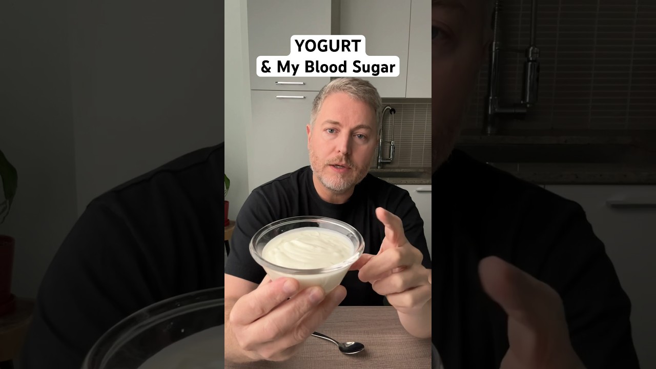 Unsweetened yogurt and my blood sugar.  #bloodsugar #glucoselevels #insulinresistant1 #yogurt