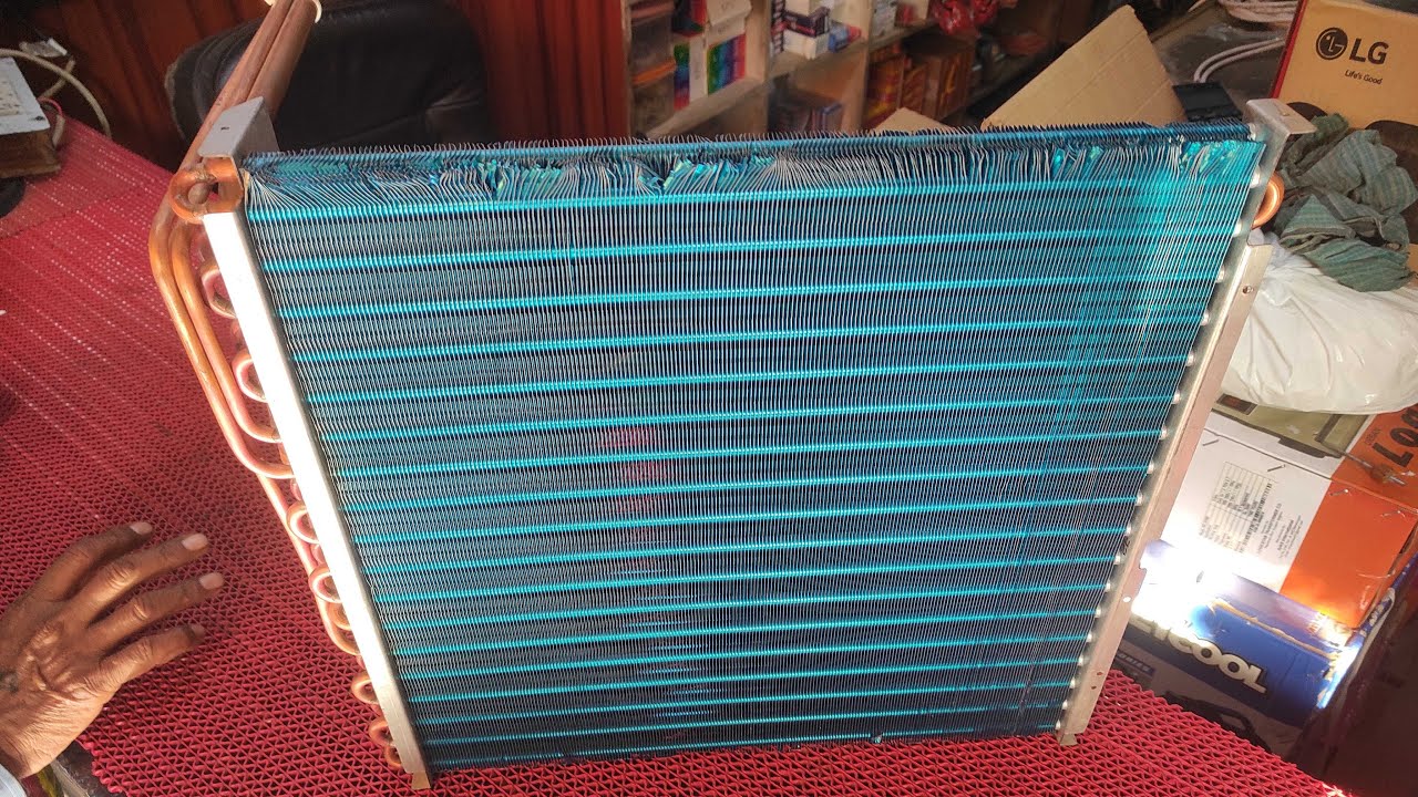 Haier window AC full service cooling coil replace #ACservice #coolingcoil live! #hellomistri443