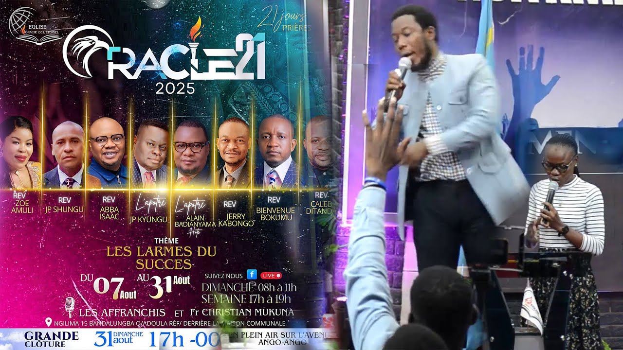 oracle21 THEME LES LARMES DU SUCCES PROPHETE ELIE BOKA ET SERVANTE JESSICA NDOLOWA EN ACTION
