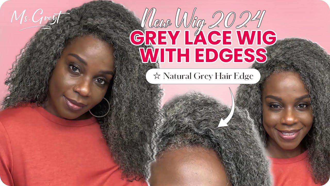 No Glue!? Grey Hair Game Changer, Get natural hairline with Msgreyt lace front wig!
