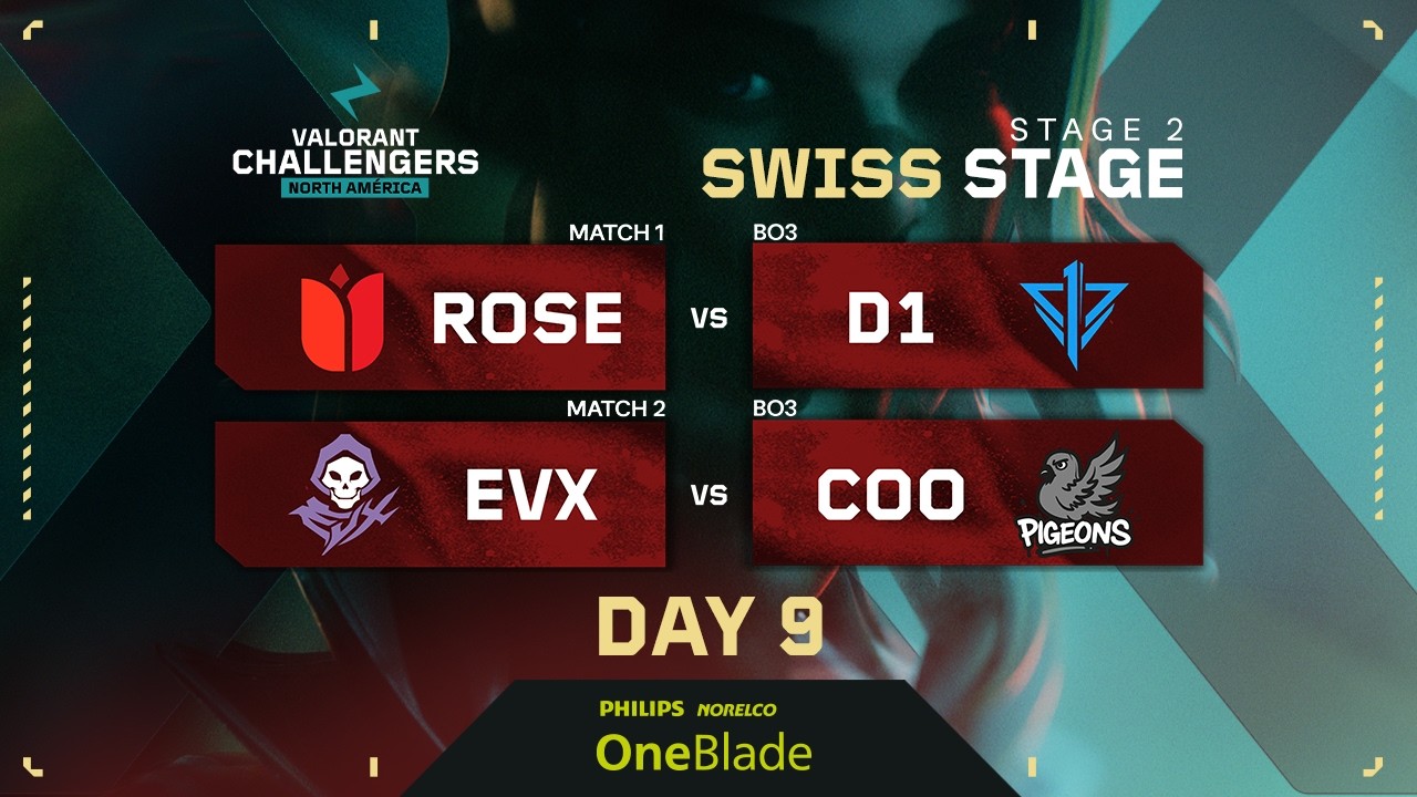ROSE vs D1 | EVX vs COO | VALORANT Challengers NA | Week 4 Day 1 | A | Swiss Stage 2