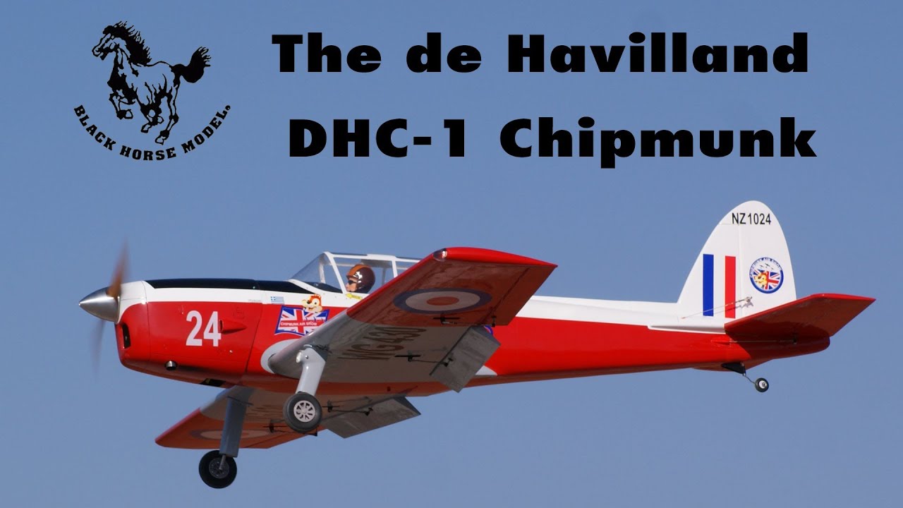 Black Horse Models The de Havilland DHC-1 Chipmunk with DLA 30cc