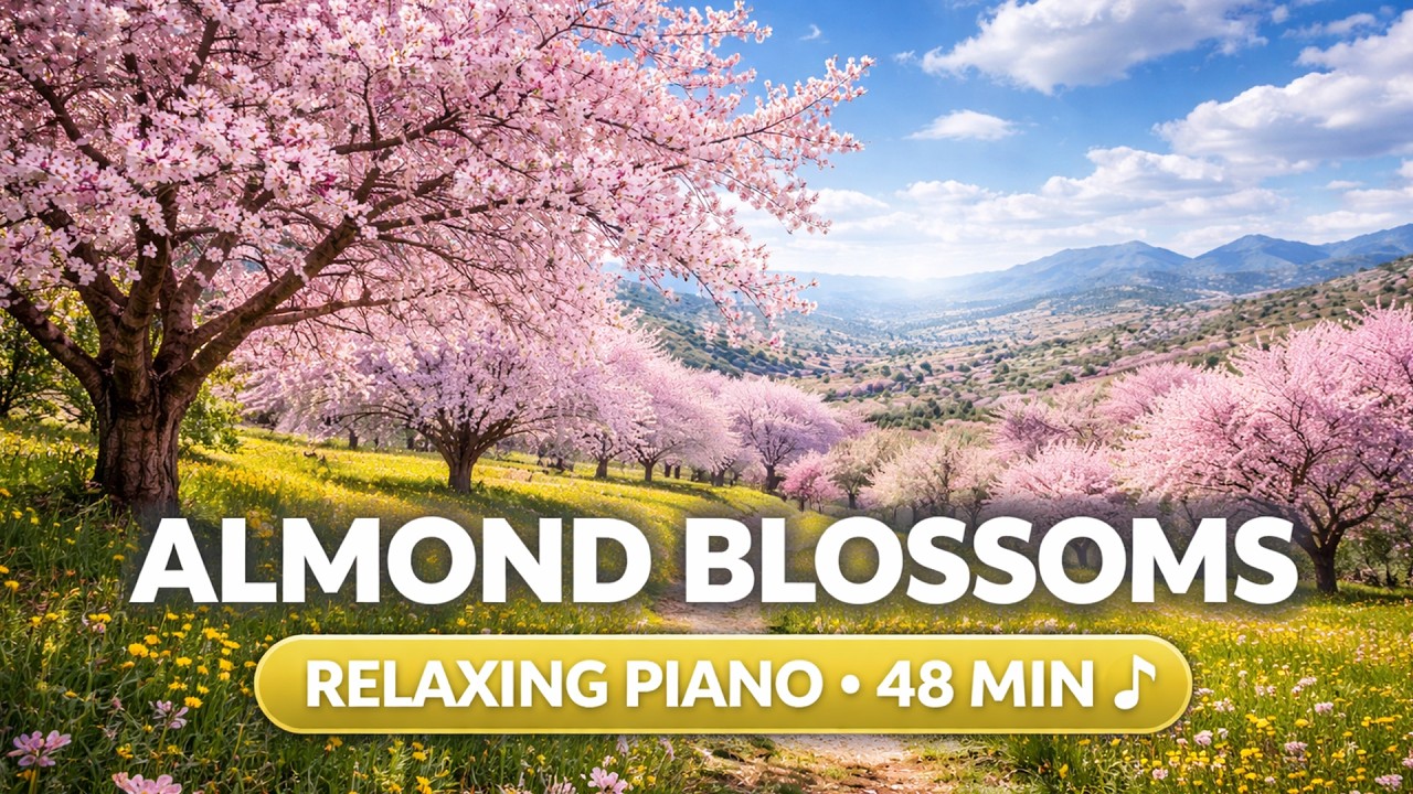 Almond Blossoms in Spring – Relaxing Piano Music for Peaceful Mind 48min