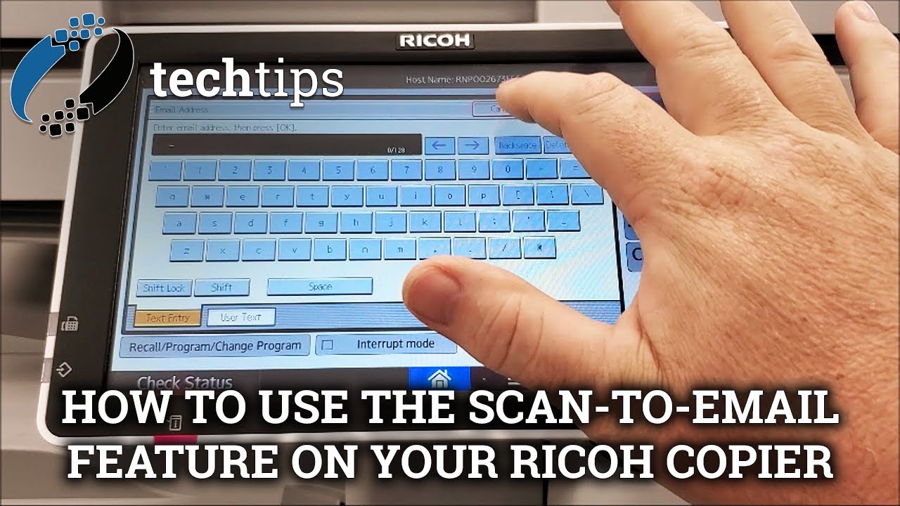 How to use the scan-to-email feature on your Ricoh copier || Office Systems Tech Tips
