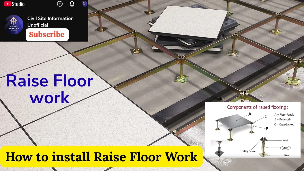 What is Raise Floor work? How to install Raise Floor? #construction #engineering #civilengineer 
