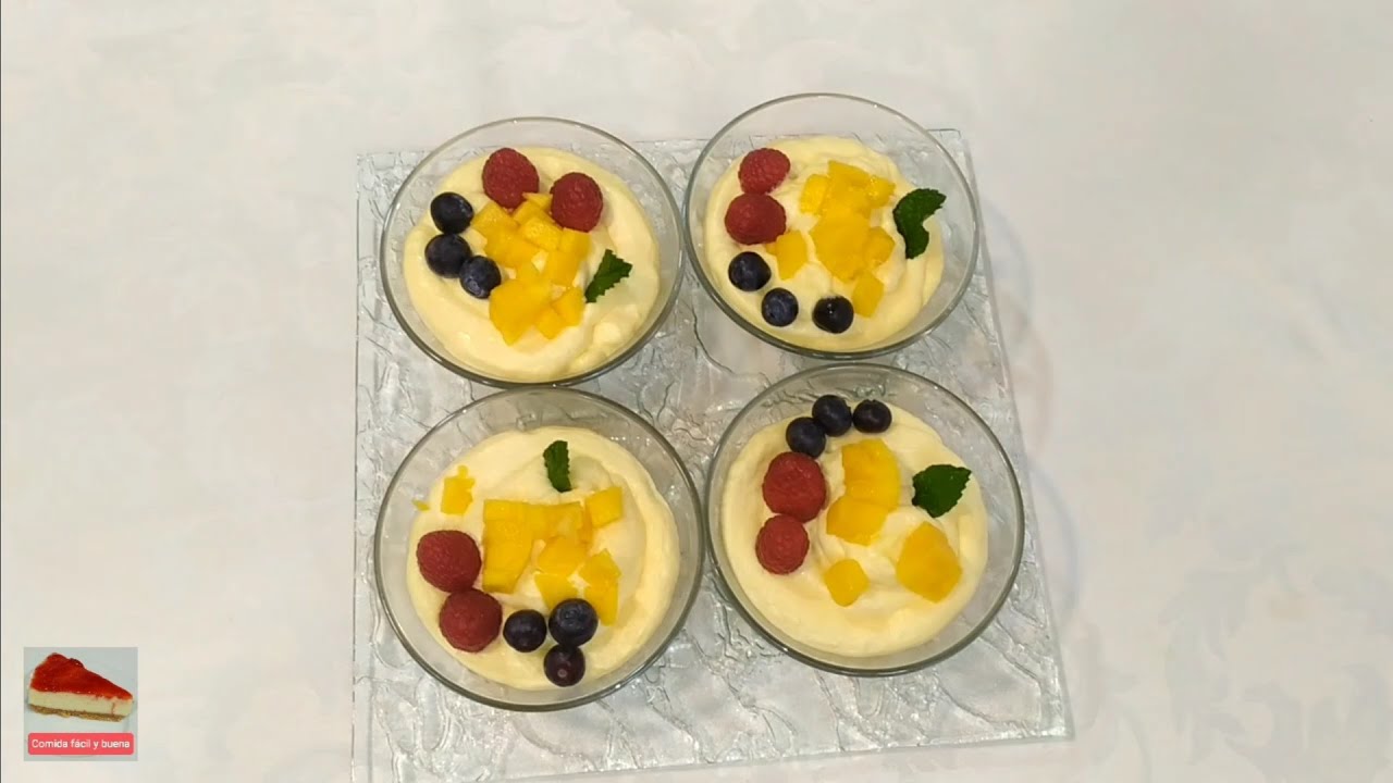 Mousse de mango...exquisito postre para darse el gusto