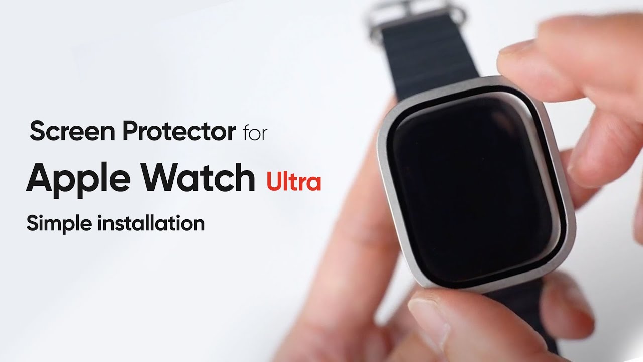How to easily install the FLOLAB Titanium Aluminum Frame Screen Protector for Apple Watch Ultra
