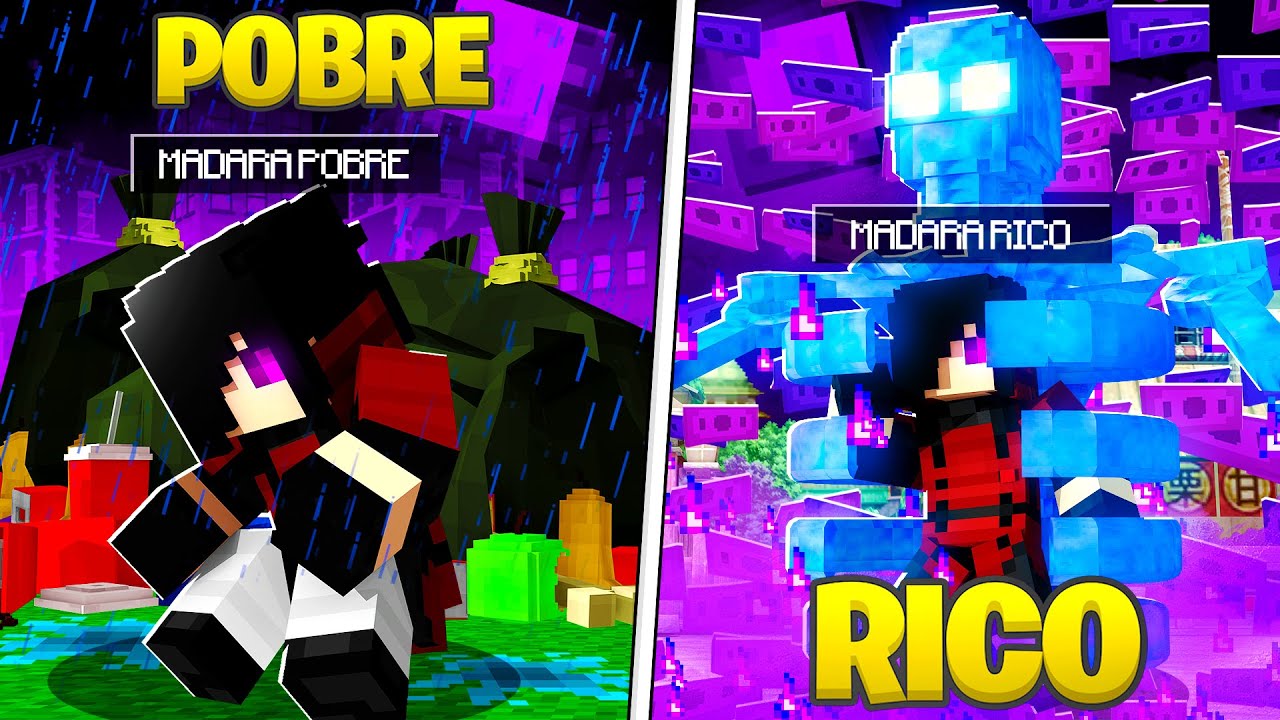 RICO VS POBRE DO MADARA no Minecraft