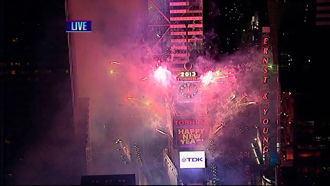 2013 紐約跨年 New York Times Square CountDown & New Year's Eve Ball Drop  by abc