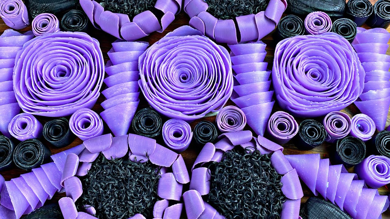 💜Cutting soap cubes 🎲Crushing soap roses💜