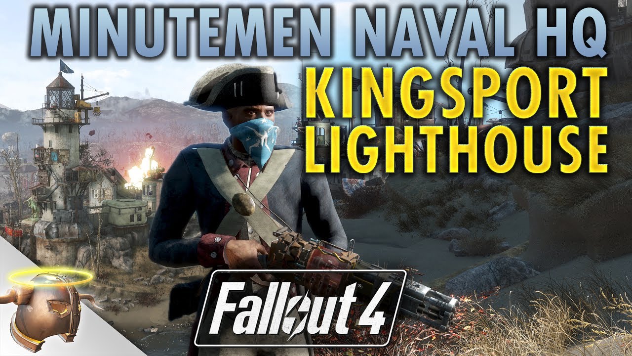 KINGSPORT LIGHTHOUSE #2: MINUTEMEN NAVAL HQ - Huge, realistic Fallout 4 custom settlement!