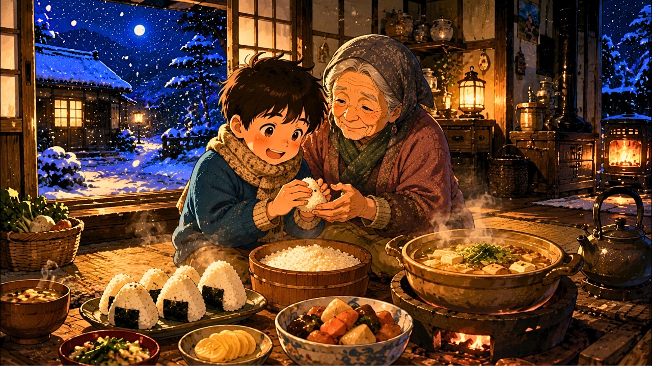 A Peaceful Winter Week With My Grandparents, Quite Moments of Love and Peace | Ghibli Style