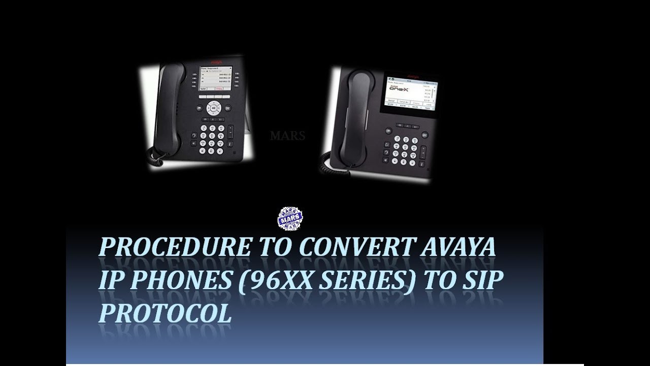 Avaya IP H.323 to SIP Protocol, Avaya 9601, Avaya 9608, Avaya 9611, Avaya 9621, Avaya 9641