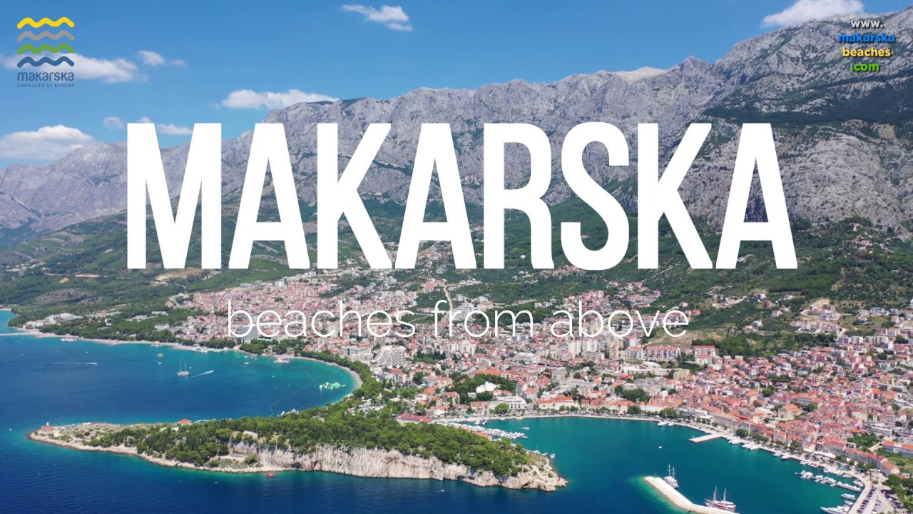 Makarska beaches from above, Makarska Riviera summer 2019 - Makarska Riviera Beaches in FULL HD