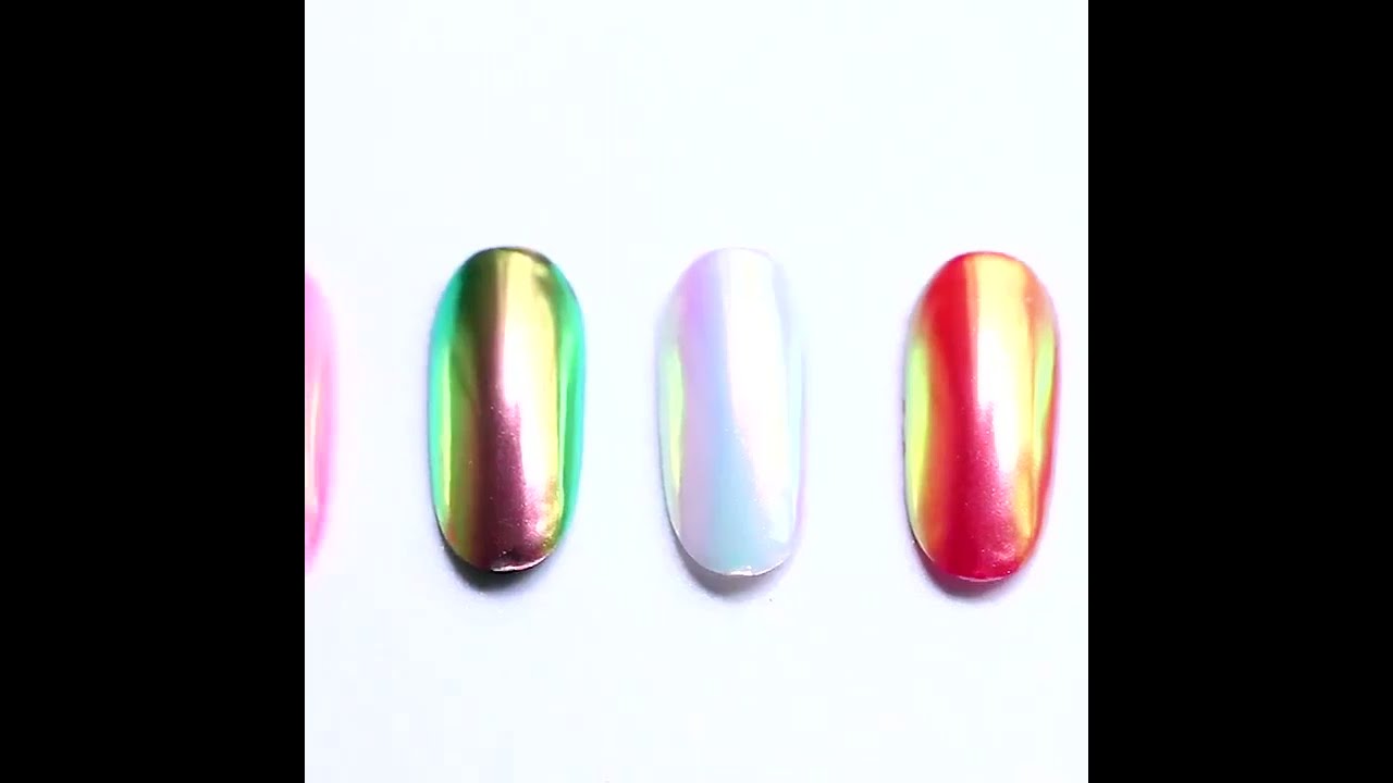 1box Super Fine Chameleon Neon Shell Powder Nail Glitter Mirror Iridescent Nail Glitters Chrome Nail
