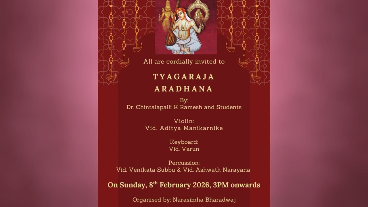 Music Concert Part 8 | Shri Thyagarajara Aradhane | Vid.Dr Chintalapalli K Ramesh & Students