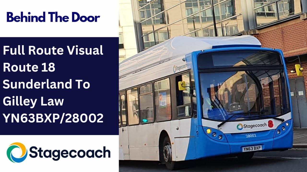 FULL ROUTE VISUAL | Stagecoach NE Bus Route 18 - Sunderland To Gilley Law | YN63BXP/28002