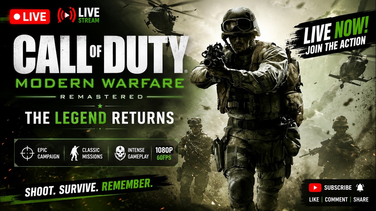 🔴 LIVE NOW | Call of Duty: Modern Warfare Remastered | Full Campaign Gameplay | 1080p 60FPS