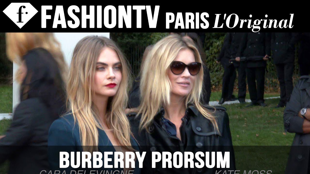 Burberry Arrivals ft Cara Delevingne & Kate Moss | London Fashion Week Spring 2015 | FashionTV