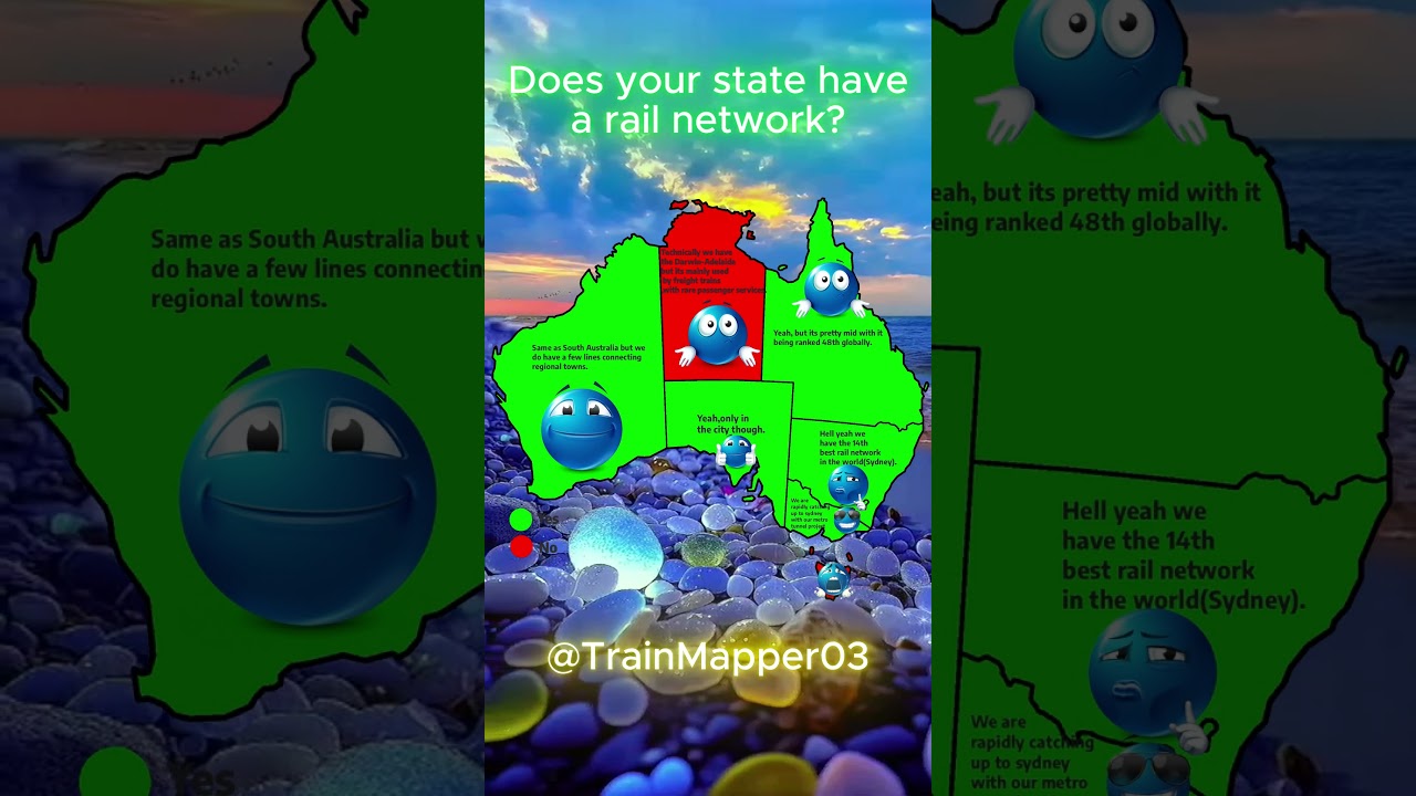 Does your State/Territory have a train network? #metro #train #maps #mapper