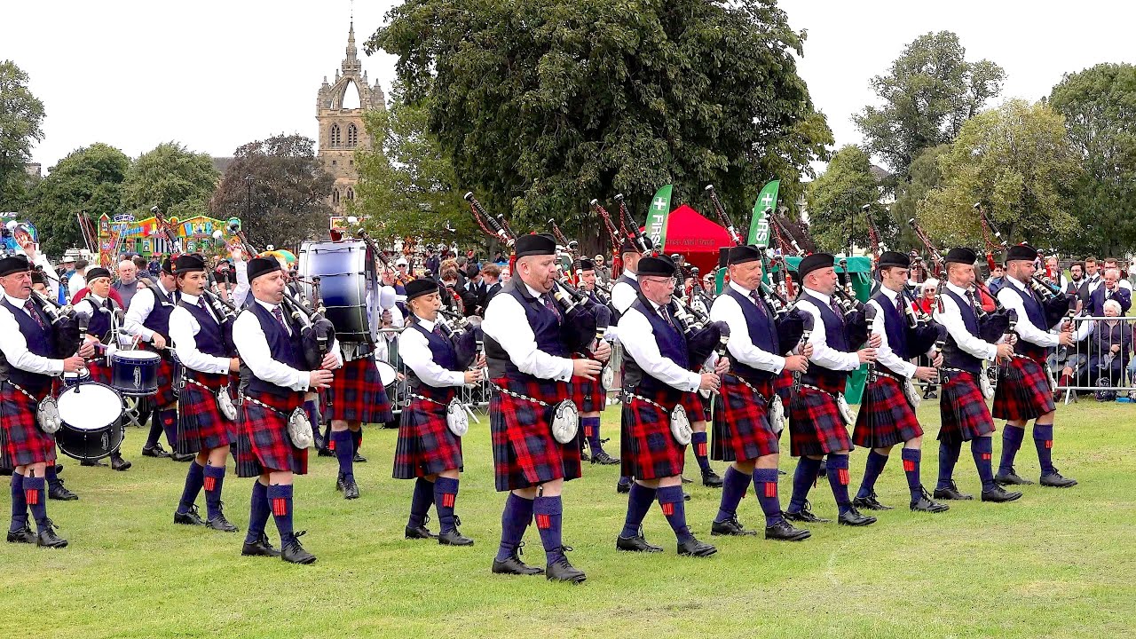 Burgh Annan Pipe Band in Grade 2 final at 2025 European Pipe Band Championships in Perth Scotland