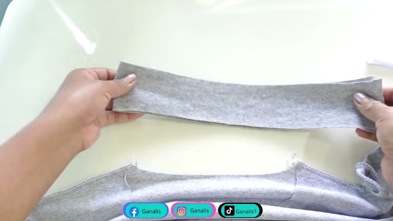 Como confeccionar cuello redondo con tapa costura para camiseta
