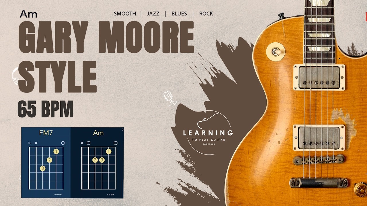 Emotional Blues Ballad Backing Track in A Minor | Gary Moore Style (65 BPM)