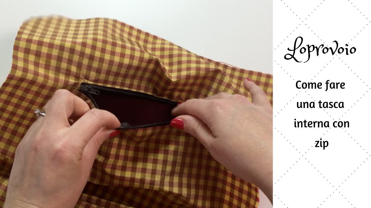 Tasca interna con zip