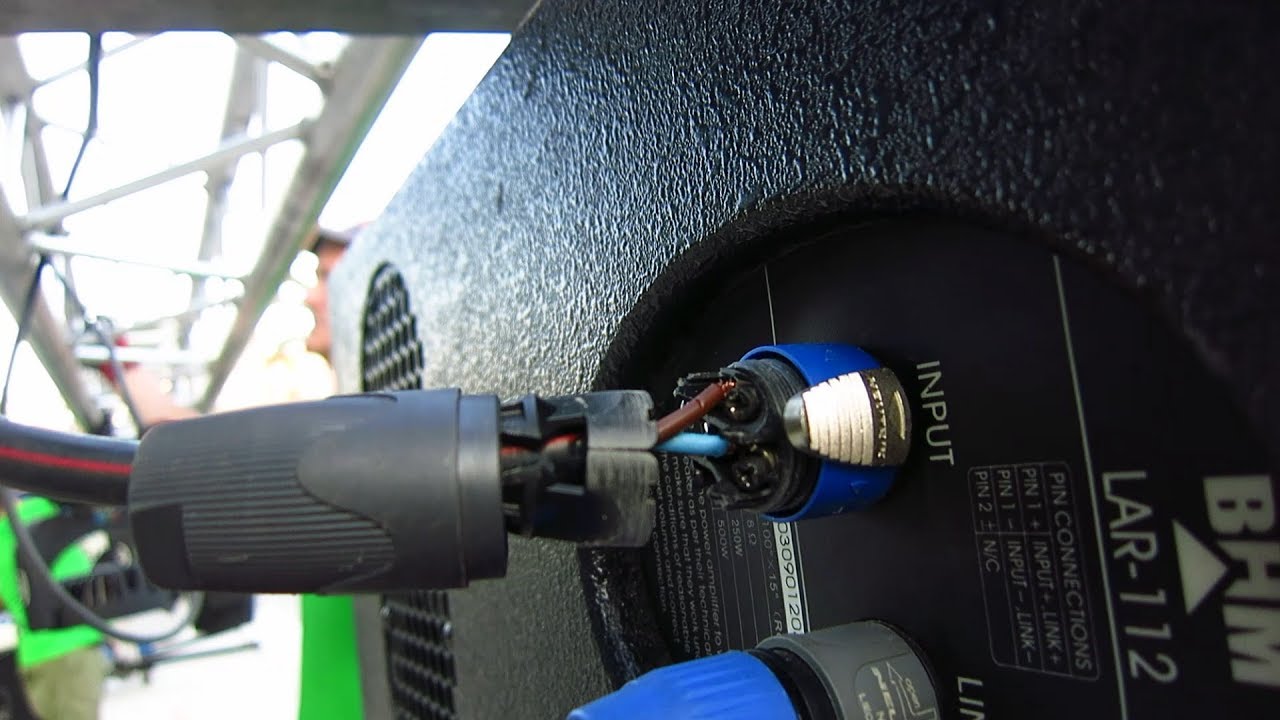 CONECTOR SPEAKON - C&Oacute;DIGO DE COLORES - AZUL POSITIVO y MARR&Oacute;N / GRIS o NEGRO NEGATIVO