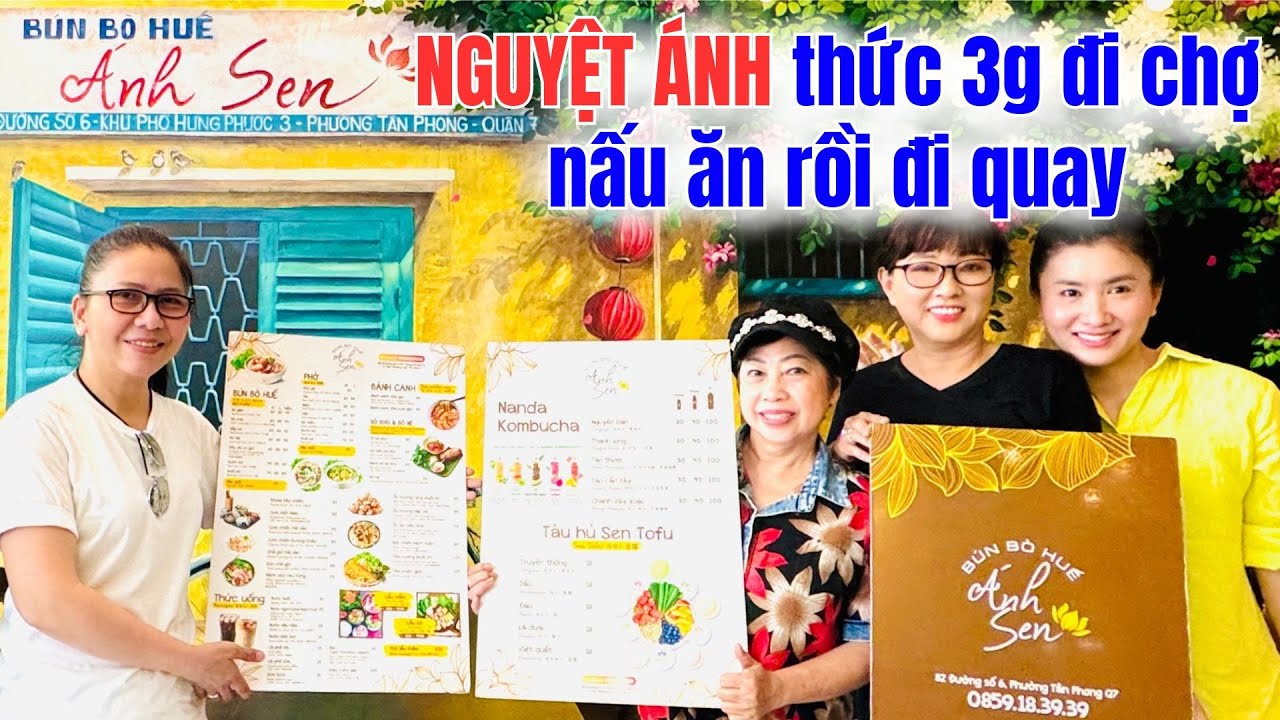 Quán ÁNH SEN của NGUYỆT ÁNH món nào cũng ngon.Vừa làm chủ vừa nấu bếp vừa đi quay