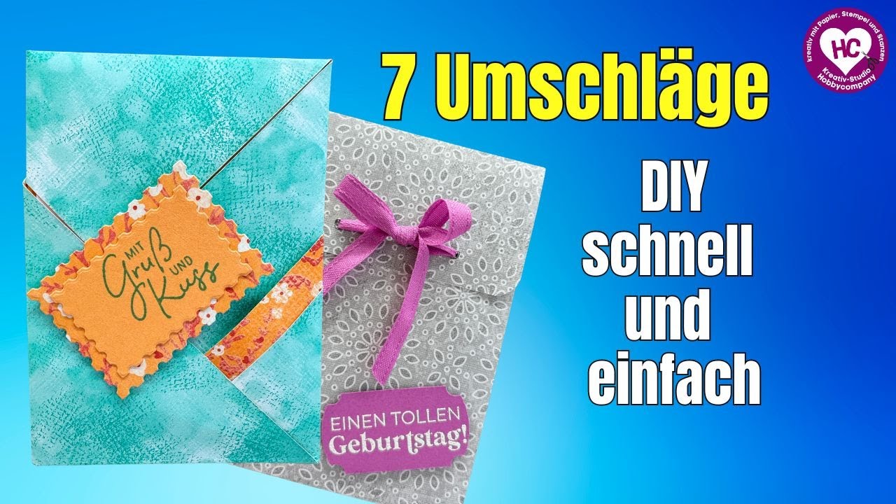 7 Briefumschläge basteln super schnell & einfach