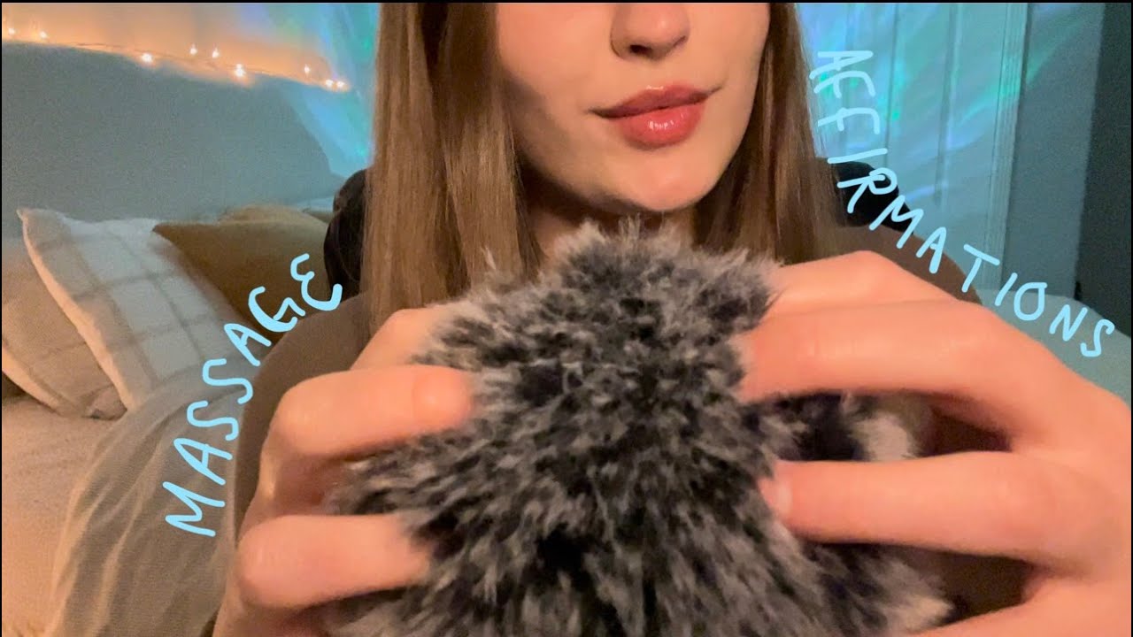 ASMR 30 minutes of fluffy mic head massage with hand movements & affirmations🦋