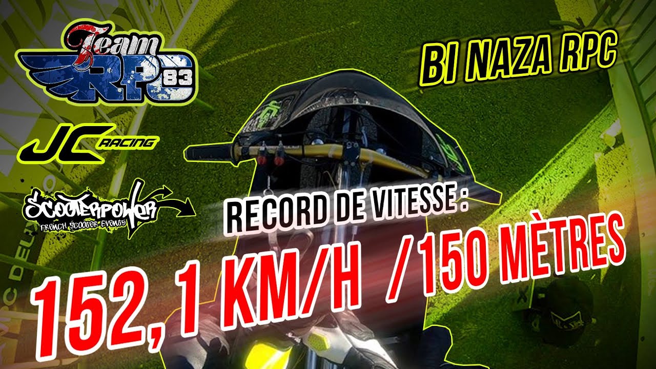 Scooter Dragster Bi Cylindre Team Rpc 83 record de vitesse On Board @ Scooterpower