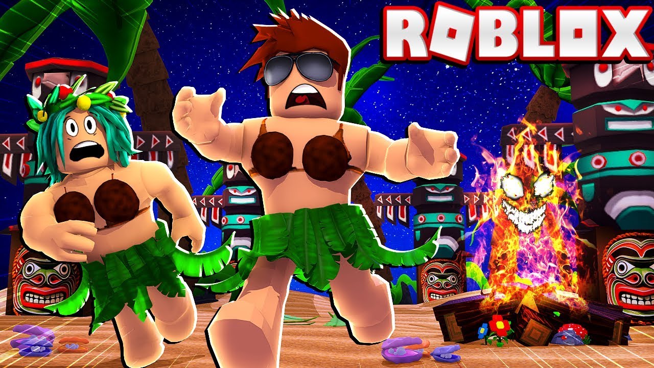 Camping At the CURSED ROBLOX TIKI ISLAND!