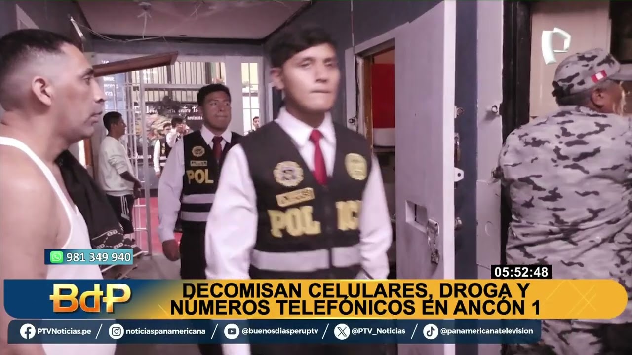 Megaoperativo en penal Ancón 1: incautan droga, celulares y papeles con números telefónicos