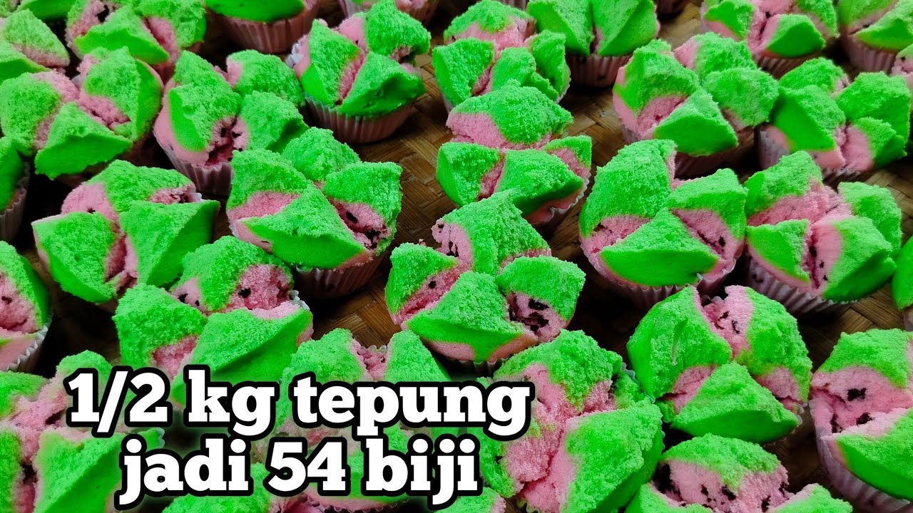 resep bolu kukus mekar  takaran 1/2 kg tepung terigu
