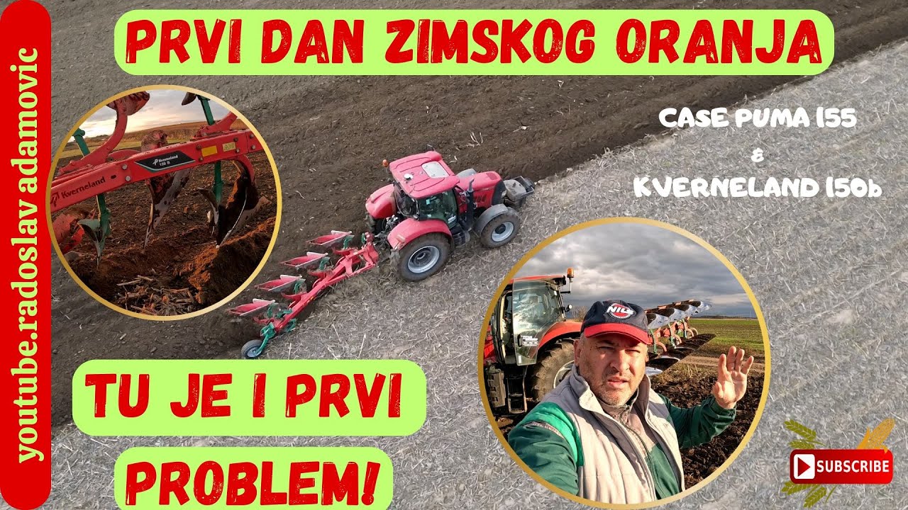 PRVI DAN ZIMSKOG ORANJA, TU JE I PRVI PROBLEM! ; THE FIRST DAY OF WINTER PLOWING & FIRST PROBLEM!