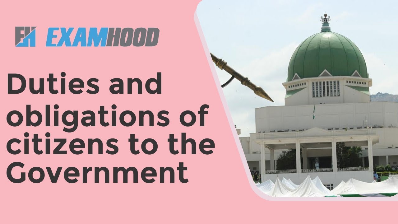 Duties and obligation of citizens to Government