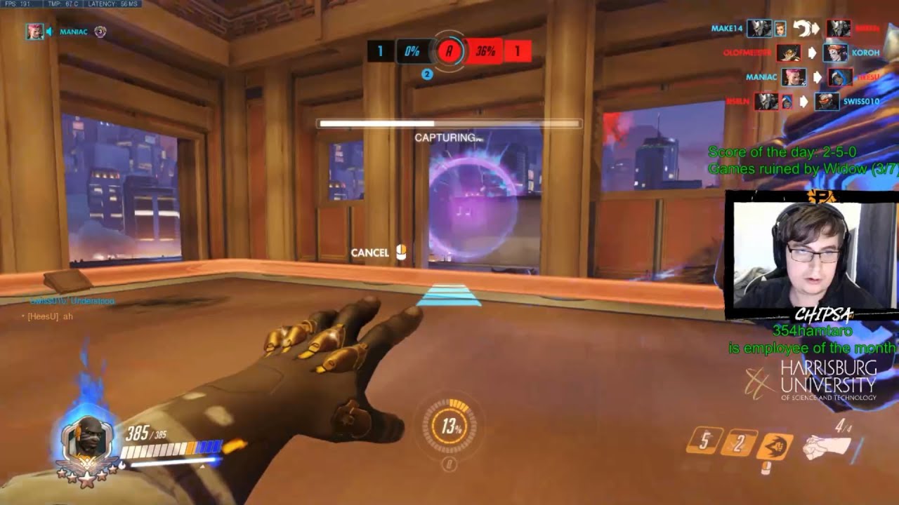Токсичный Кулак Смерти Чипса в сложной игре из Overwatch
