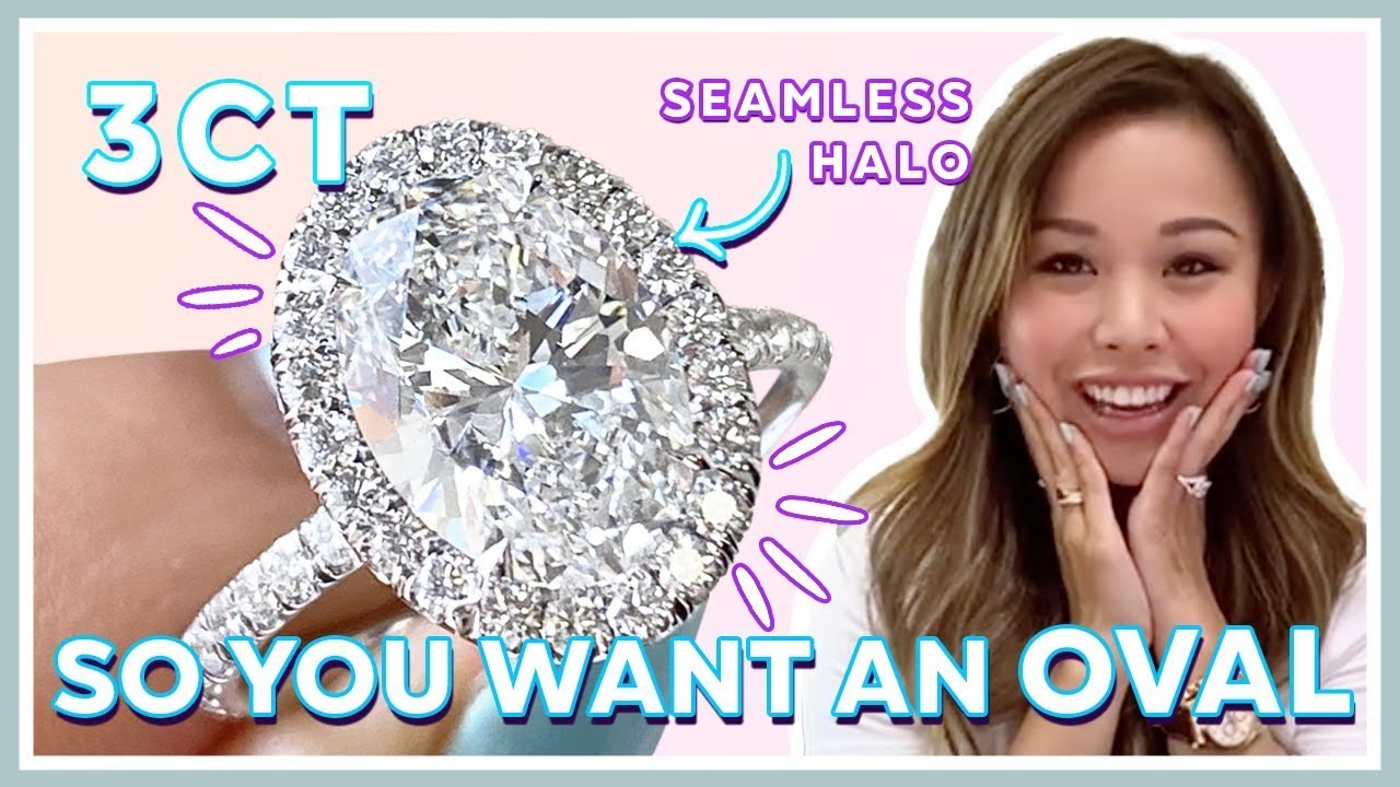 The MOST Important Thing about Buying an Oval Diamond | 3ct Oval Petite Pave Halo Diamond Ring
